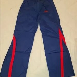 Rare VTG NIKE Striped Legs Nylon Track Pants 70s 80s Sportswear Orange Tag USA M